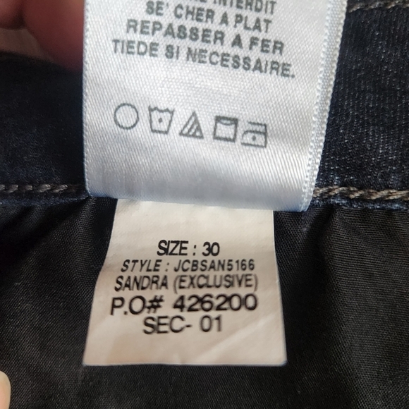 JOE'S Jeans Sandra Black Navy Blue Wax Coated Color Block Skinny Stretch sz 30 - Picture 10 of 10